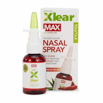 Натуральный солевой назальный спрей Xlear Max Nasal Spray с ксилитом и стручковым перцем, с дозатором, 45 мл Натуральный солевой назальный спрей Xlear Max Nasal Spray с ксилитом и стручковым перцем, с дозатором, 45 мл