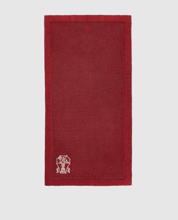 Бордовый платок-паше из шелка