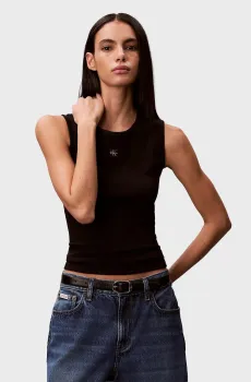 Женская черная майка LABEL 2X2 BABY Черный XS Calvin Klein Jeans LV047F246G