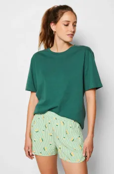 Женские зеленые шорты в полоску CECILE Зеленый S Etam 6546853