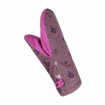 Перчатка кухонная Home Line Прогулка с цыплятами, бордовая/фуксия, 16*28 см (полупанама) (182675) Перчатка кухонная Home Line Прогулка с цыплятами, бордовая/фуксия, 16*28 см (полупанама) (182675)
