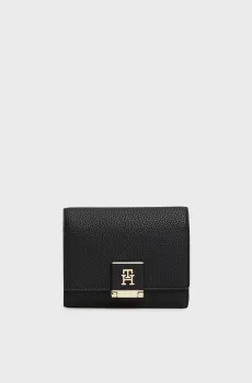 Женский черный кошелек TH HER MED FLAP Черный ONESIZE Tommy Hilfiger AW0AW17039