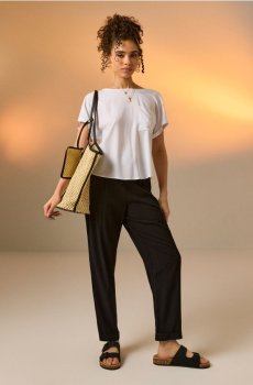 Віскозні прямі штани - чорний