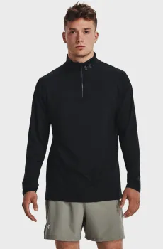 Мужская черная спортивная кофта QUALIFIER RUN 1/4 ZIP Черный M Under Armour 1379288-001