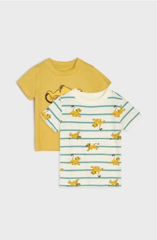 Бавовняна футболка 2 pack The Lion King - кремовий