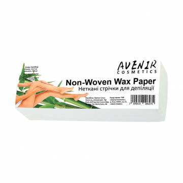 Полоски для депиляции Avenir Cosmetics Non-Woven Wax Paper из нетканого материала, 100 шт Полоски для депиляции Avenir Cosmetics Non-Woven Wax Paper из нетканого материала, 100 шт