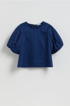 Reserved - Бавовняний топ - темно-синій - TV526-59X
