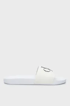 Женские белые слайдеры SLIDE MONOGRAM CO Белый 37 Calvin Klein YW0YW00103