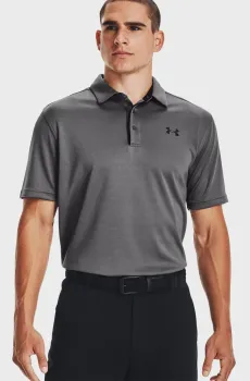 Мужское серое поло Tech Polo Серый S Under Armour 1290140-040