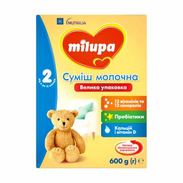 Детская сухая молочная смесь Milupa 2, от 6 до 12 месяцев, 600 г Детская сухая молочная смесь Milupa 2, от 6 до 12 месяцев, 600 г