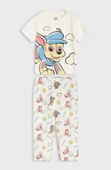 Двокомплектна бавовняна піжама PAW Patrol - кремовий