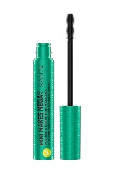 Тушь для ресниц Sante Mini Makes Mega Volume & Definition Mascara с про-кератином, черная, 8 мл