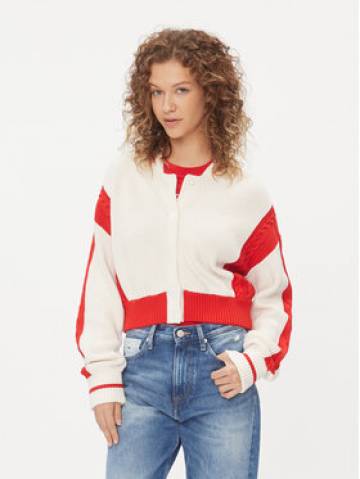 Tommy Jeans Кардиган Archive DW0DW15856 Écru Regular Fit Tommy Jeans Кардиган Archive DW0DW15856 Écru Regular Fit