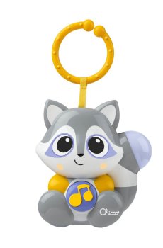 Подвесная музыкальная игрушка на кроватку или коляску Chicco Енот, с рождения (10065.00)