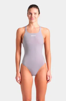 Женский серый купальник TEAM SWIMSUIT SWIM PRO SOLID Серый 44 Arena 004760-590