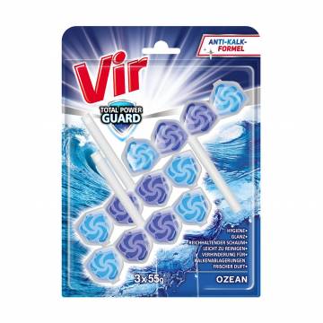 Туалетный блок Vir Total Power Guard Океан, 3*55 г Туалетный блок Vir Total Power Guard Океан, 3*55 г