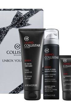 Мужской набор Collistar Linea Uomo (гель для душа, 100 мл + пена для бритья, 75 мл + гель для умывания, 30 мл)