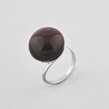 Серебряное кольцо Minimal 1518-brown-16 16 Серебряное кольцо Minimal 1518-brown-16 16