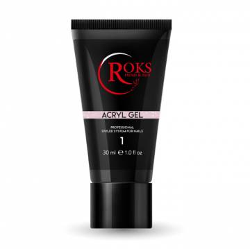 Акрил-гель для ногтей Roks Acryl Gel №1, 30 мл Акрил-гель для ногтей Roks Acryl Gel №1, 30 мл
