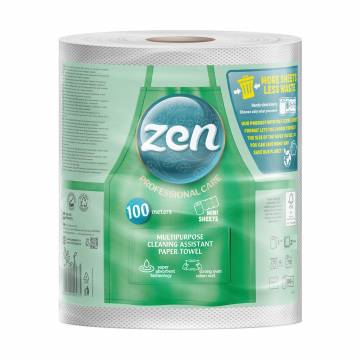 Бумажные полотенца Zen Professional Care, 2-слойные, 770 отрывов, 1 рулон Бумажные полотенца Zen Professional Care, 2-слойные, 770 отрывов, 1 рулон