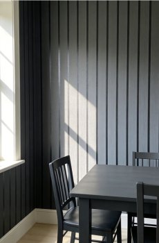 Самоклеюча шпалера з імітацією дерев’яних ламелей - темно-сірий