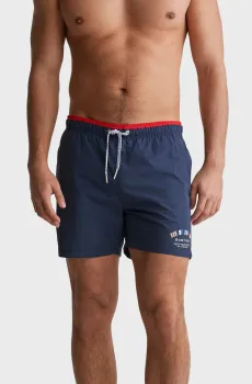 Мужские темно-синие плавательные шорты FLAG PRINT SWIM SHORTS Синий M Gant 922516016