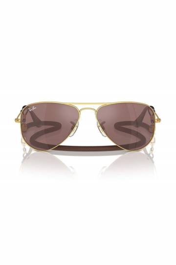 Детские солнцезащитные очки Ray-Ban JUNIOR AVIATOR цвет коричневый 0RJ9506S Детские солнцезащитные очки Ray-Ban JUNIOR AVIATOR цвет коричневый 0RJ9506S