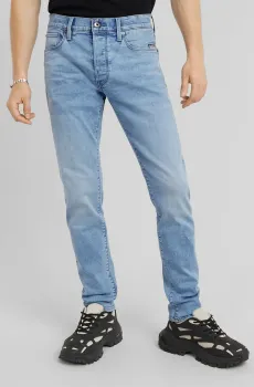 Мужские голубые джинсы 3301 Slim Голубой 31-30 G-Star RAW D25742,8968