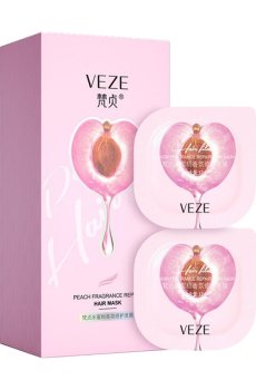 Восстанавливающая маска для волос Veze Peach Fragrance Repair Hair Mask, 6*12 г