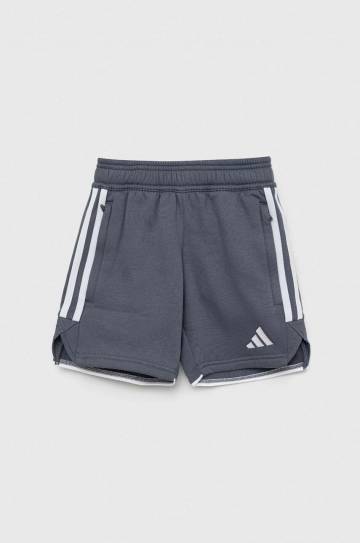 Детские шорты adidas Performance TIRO23L цвет серый регулируемая талия Детские шорты adidas Performance TIRO23L цвет серый регулируемая талия
