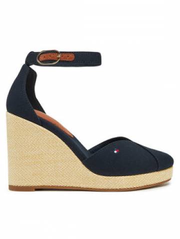Tommy Hilfiger Туфлі Flag High Wedge Espad Closed Toe FW0FW08494 Cиній