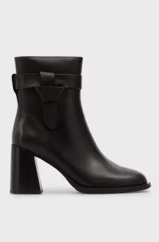 Женские черные кожаные ботильоны Char Черный 40 PRPY PRFLT4525W