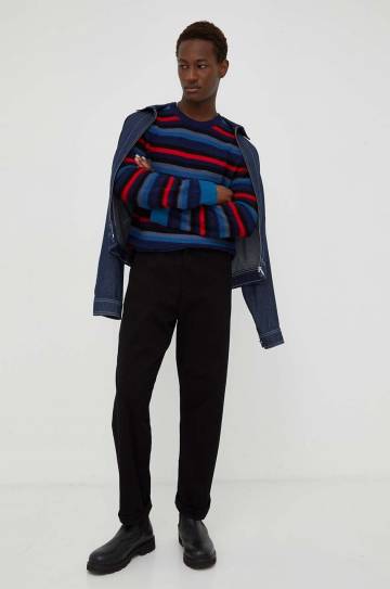 Шерстяной свитер PS Paul Smith мужской цвет синий Шерстяной свитер PS Paul Smith мужской цвет синий