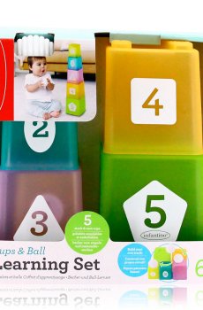 Развивающая игрушка-пирамидка Infantino Мячик и стаканчики, от 6 месяцев (315206)