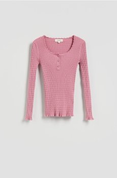 Reserved - Віскозний джемпер - пильно-рожевий - 505IY-39X