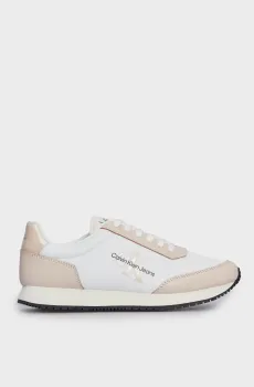 Женские белые кроссовки RUNNER LOW LACE MIX ML MET Белый 40 Calvin Klein YW0YW01370