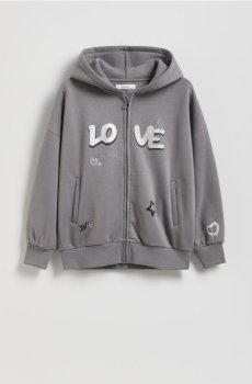 Reserved - Вільна худі з капюшоном - темно-сірий - 256GX-90X