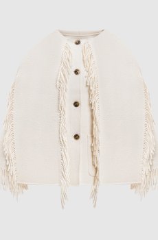 Белое пальто с шерстью