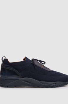 Синие кроссовки с принтом логотипа