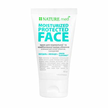Тонизирующий крем для лица NATURE.med Moisturized Protected Face SPF 15, для нормальной и комбинированной кожи, 50 мл Тонизирующий крем для лица NATURE.med Moisturized Protected Face SPF 15, для нормальной и комбинированной кожи, 50 мл