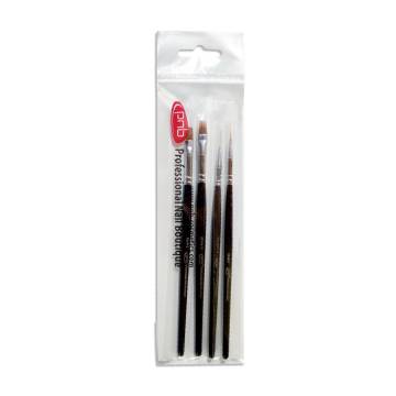 Набор кистей для дизайна ногтей PNB Set of Brushes Master Pro Мастер Про, 4 шт Набор кистей для дизайна ногтей PNB Set of Brushes Master Pro Мастер Про, 4 шт