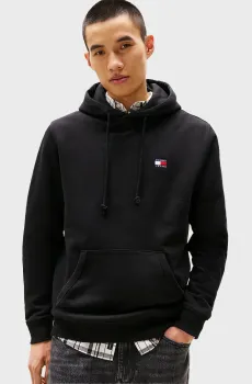 Мужское черное худи REG BADGE Черный M Tommy Jeans DM0DM20258