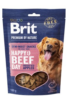Лакомства для взрослых собак Brit Premium by Nature Semi-Moist Snacks полувлажные, с говядиной и яблоками, 180 г