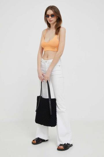Топ Calvin Klein Jeans женская цвет оранжевый Топ Calvin Klein Jeans женская цвет оранжевый