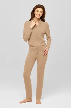 Женские бежевые кашемировые брюки Бежевый 42 MARC&ANDRE W21-00CH310