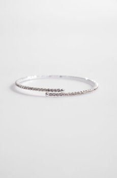 Сріблястий браслет зі стразами