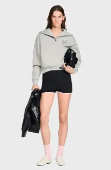 Женские черные шорты Черный 34 Sandro SFPSH00576_Black