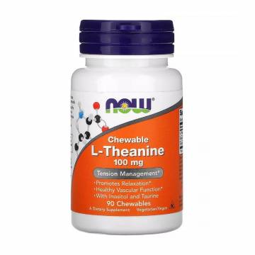 L-Теанин NOW foods L-Theanine 100 мг, 90 жевательных таблеток L-Теанин NOW foods L-Theanine 100 мг, 90 жевательных таблеток