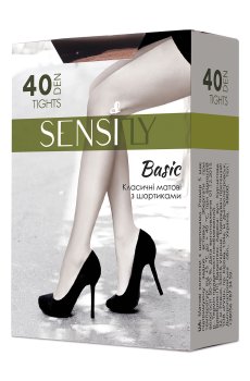 Колготки женские матовые Sensi fly Basik с шортиками, 40 DEN, натуральные, размер 4