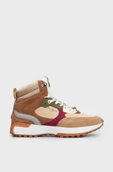 Женские коричневые хайтопы LUCKY TRECK Коричневый 38 Pepe Jeans PLS31516